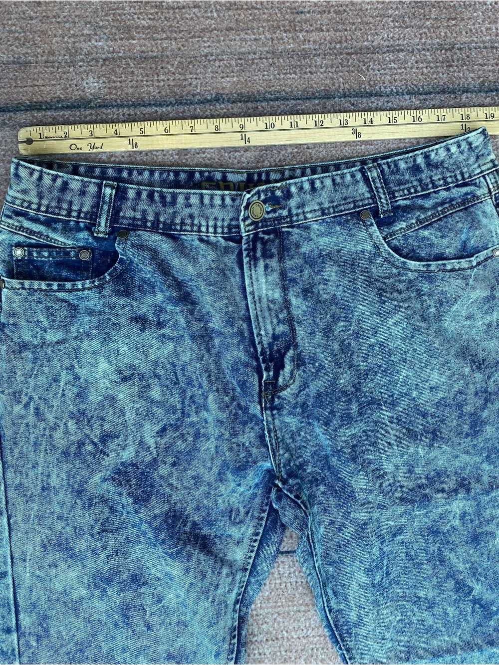 Crunch denim 40x32 stonewash acid wash cowboy fit rodeo jeans - Picture 4 of 6